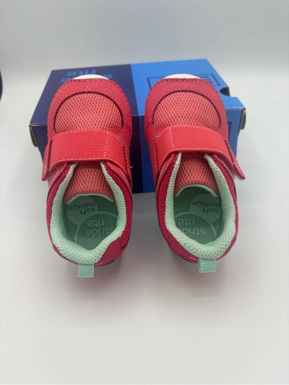 Stride Rite Coral Pink Hook-and-Loop Toddler Shoes